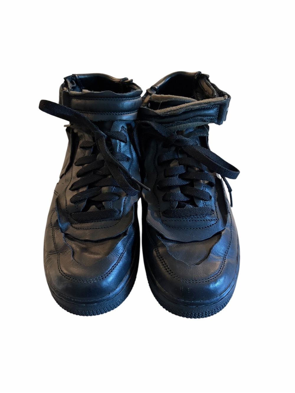 Nike Air Force 1 Mid x Comme des Garcons Black Leather High-Top Sneaker - Picture 2 of 7